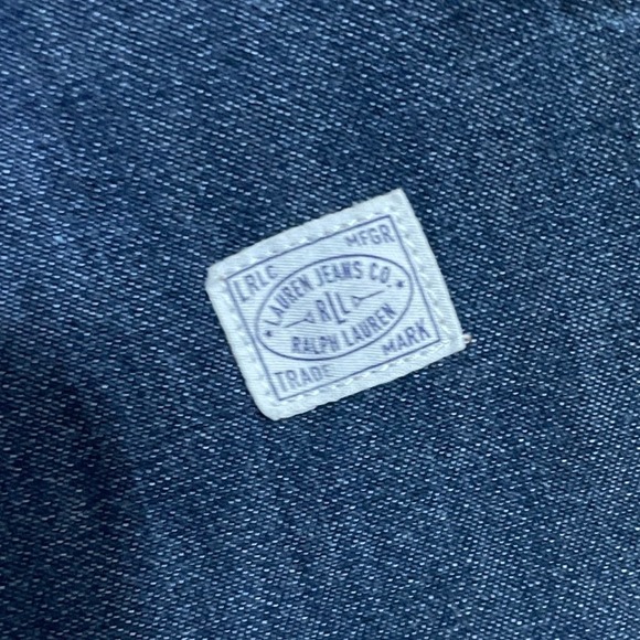 LRL Ralph Lauren Jeans Co Denim Dark wash Tunic Dress Shirt Long Sleeve Womens M - Picture 3 of 7